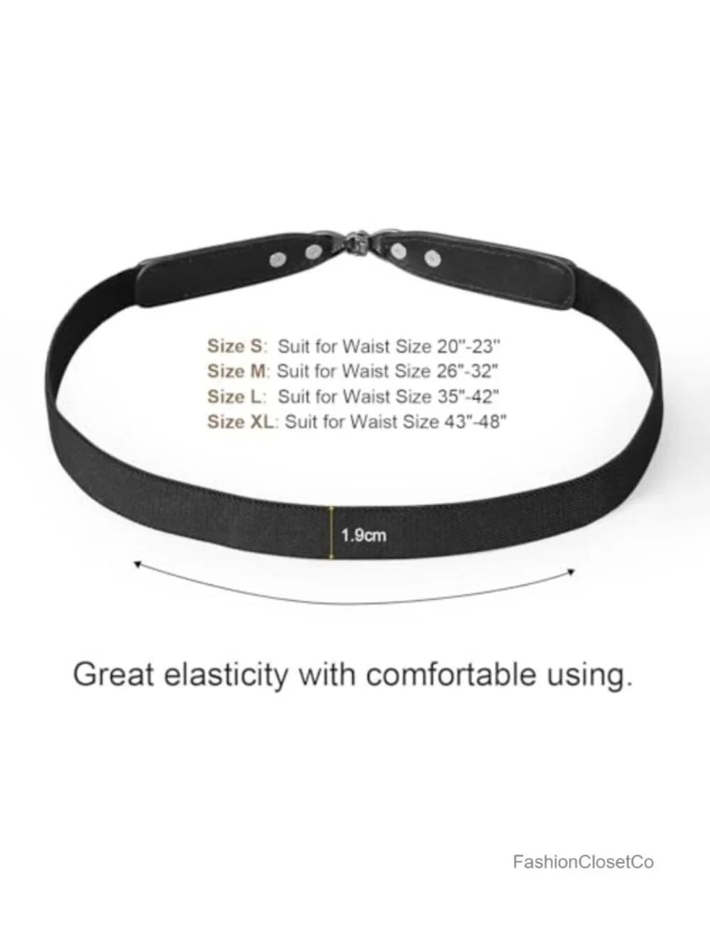 Women Skinny Stretch Elastic Belt Retro Vintage Thin Belt with Metal Buckle